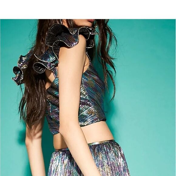 SAYLOR x Free People Multicolor Iridescent Gianna Set Size S - Picture 3 of 9